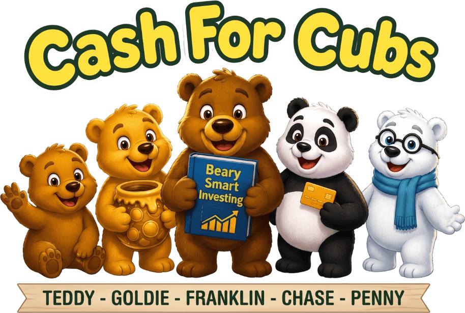 Teddy, Goldie, Franklin, Chase, and Penny - the Band of Bears